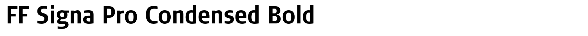FF Signa Pro Condensed Bold image